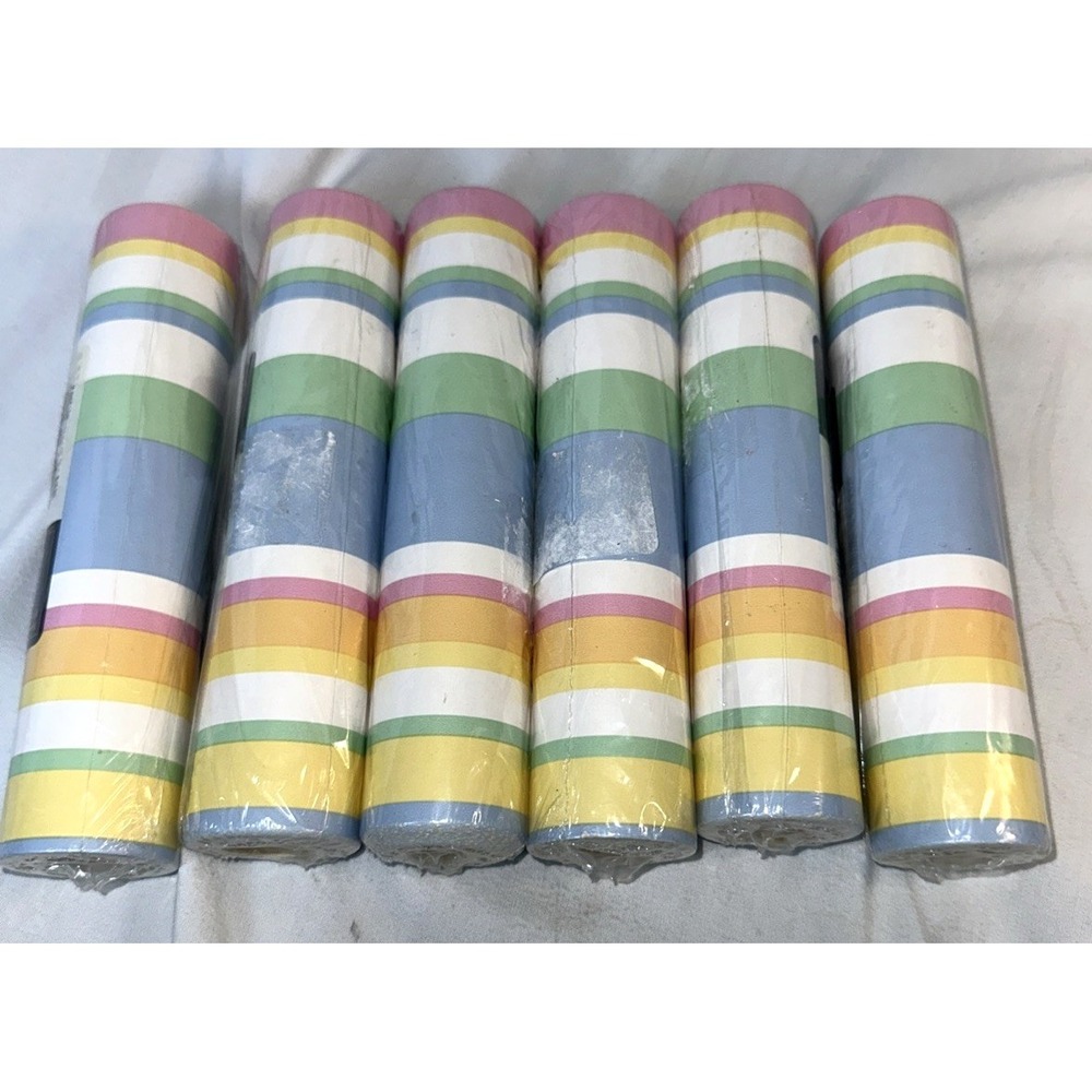 (6) VTG VILLAGE Vinyl Wallpaper Border Rolls # 58145591 SEALED (90 ft) Nursey